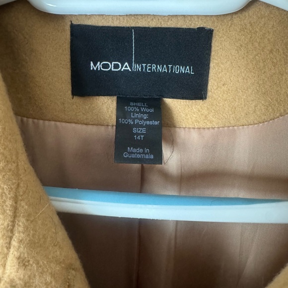 Moda knee length wool coat, size XL tall. - Picture 2 of 3